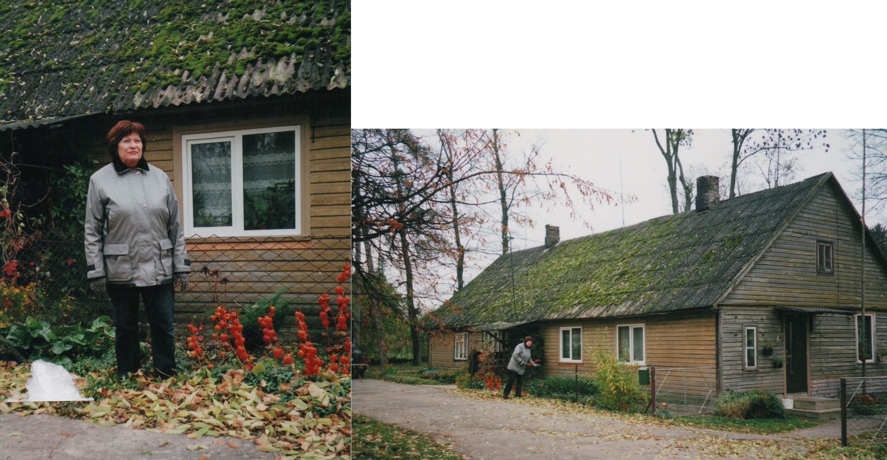 Namas (buvusi špitolinė), po Antrojo pasaulinio karo – Šunskų mokyklos mokinių bendrabutis, kuriame 1964–1966 m. gyveno Birutė (Bubnaitytė) Ilgūnienė. Birutė, stovinti prie savo buvusio lango. 2008 m.