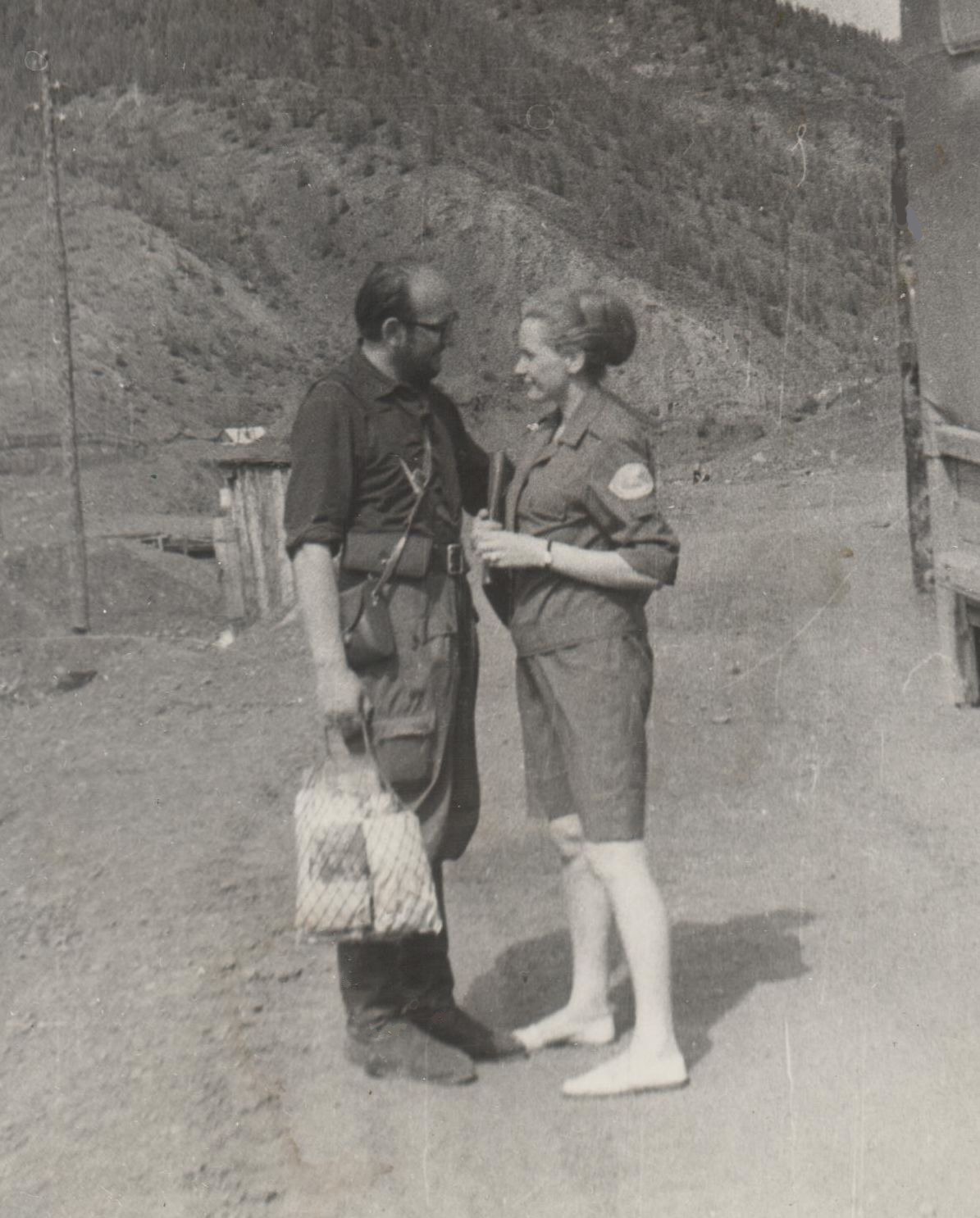 Jakutija. Pobiedos aukso kasykla Ust-Neros rajone. Atsisveikinimas su Birute, išeinanat pėsčiomis per Čerskio kalnagūbrį prie Kolymos upės. 1968 m. liepos 12 d.
