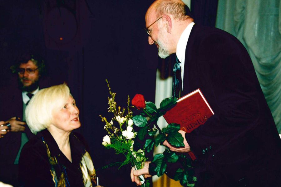 G. Ilgūnas po knygos „Kazys Grinius“ pristatymo. 2000 m. kovo 22 d.